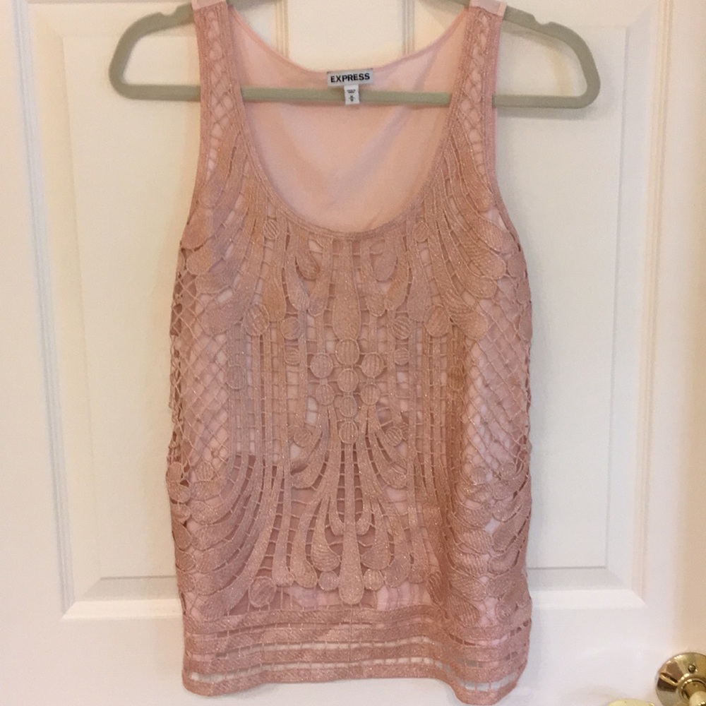 Express pink sparkly tank top